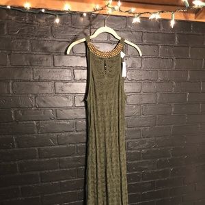 NWT olive green maxi dress